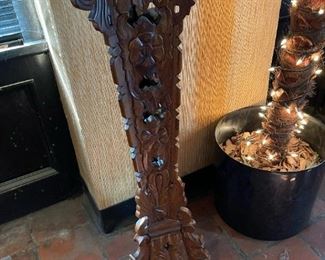 Hand Carved Mahoghany Stand