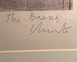 1984 Lithograph Wrappped Reichstag Project for Berlin Signed to "The Baers" by CHRISTO