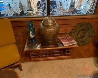 FICKS REED Lattice Rattan Coffee Table