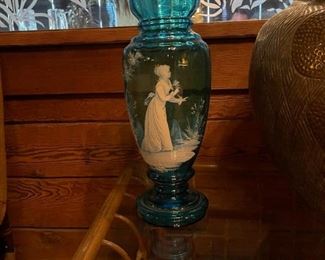 Mary Gregory Royal Blue Vase