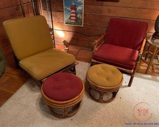 John Wisner for FICKS REED Far Horizons Slipper Lounger and Campaign Style Chair
