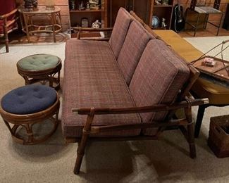 John Wisner for FICKS REED Far Horizons Collection Bamboo Rattan Sofa