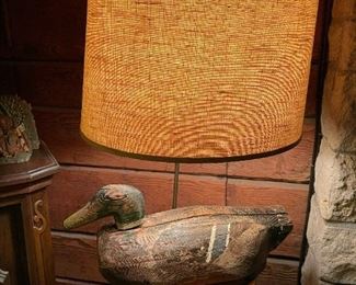 Hand Carved Duck Decoy Lamp