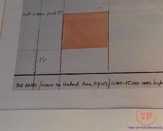 Lithograph The Gates New York Project Signed to "The Baers" by CHRISTO