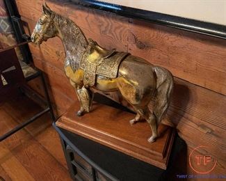 Vintage Dodge Incorporated Metal Horse Statue