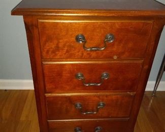 Two drawer wooden filing cabinet   $45