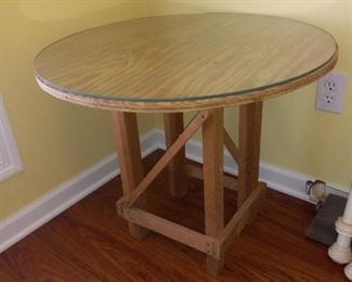 Round table with glass top  $20