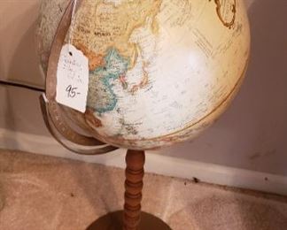 Standing floor world globe