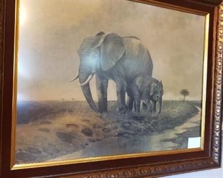 Framed Elephant Art