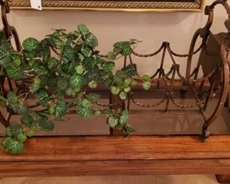 Heavy wine rack, pitcher, library table