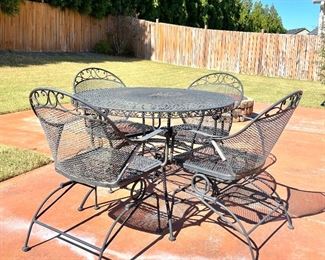 Wrought Iron Patio Table & Chairs 