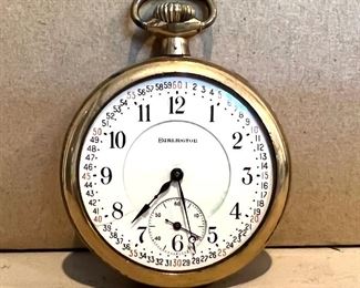Gold Burlington Pocket Watch 