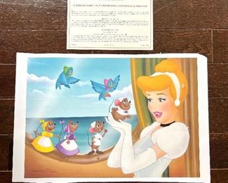 Disney Cinderella Lithograph 