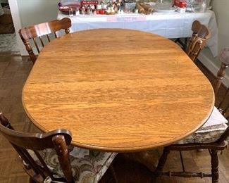 Oak table and 4 chairs