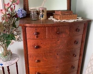 Antique chest with mirror