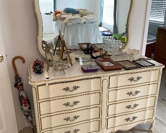 French provincial dresser with mirror