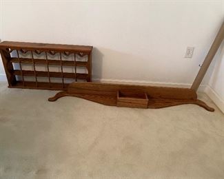 Wooden Knick knack rack and shelf