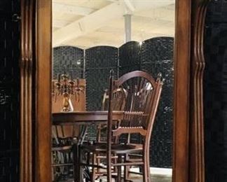 Antique Full Length Cheval Mirror in Maple