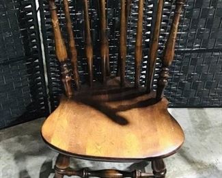 Antique Ethan Allen Pine Finish Dining Side Chair