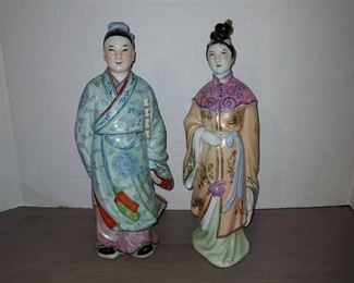Beautiful Pair of Porcelain Asian Figurines