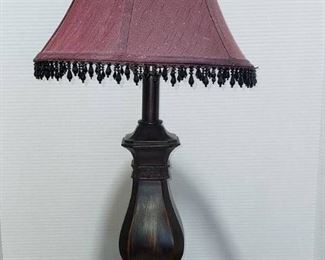 Cute Table Lamp with Beaded Fabric Shade