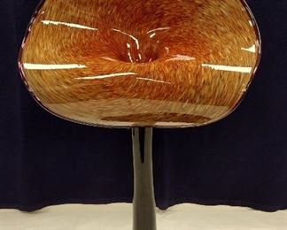 CLIFF GOODMAN (SEATTLE) 1999 ART GLASS JACK IN THE PULPIT VASE. LARGE SIZE - 24" TALL