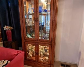 One of two magnificent curio cabinets