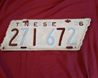 1936 TN License plate