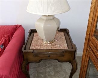 Gorgeous TN marble topped end tables