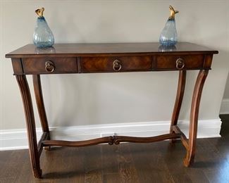 Theodore Alexander three drawer console table  