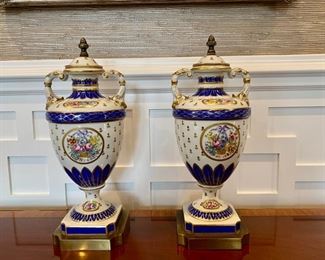 Pair of antique urns $475.00  