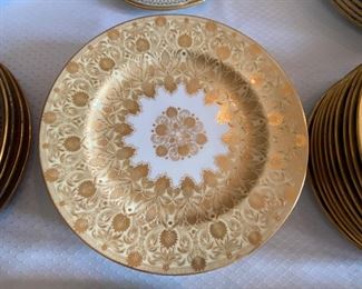 Royal Doulton side gilt plates with  8 pc.  