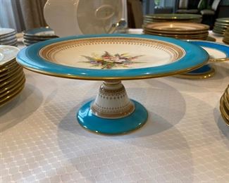Royal Worcester hand painted footed plate 