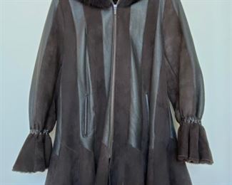 Alivieri Armani leather & shearling coat
