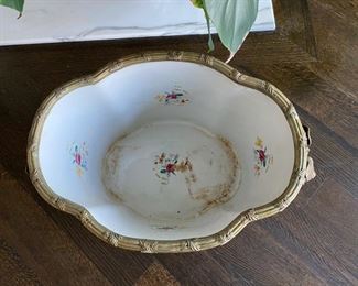 Chinese jardiniere      14"h x 23"w x 15"d                            top is cracked