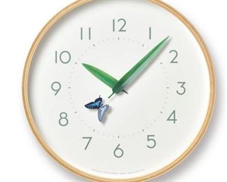 Japanese Lemnos Perch Clock
$45

Set your heart a flutter when you see this blue butterfly Perch Clock!

Lemnos teamed up with Japanese design firm STUDIO SURUME to create this subtle and elegant Perch Clock.  Made with Lemnos’ signature plywood frame handcrafted in Toyama Japan by craftsmen, the Perch Clock features hour, minute, and second hands made in the motif of leaves and a delicate Swallowtail Blue Butterfly (AGEHA)

Every hour, the butterfly rests on the leaves as the minute hand and the hour hand intersect.  Every so often, when you look up to the clock, you will witness this cleverly and tastefully designed coincidence.  A wonderful story is born hour-to-hour, while we notice the passing of time – subtly, naturally, and quietly.
 
The Perch Clock uses Rhythm Japan’s quiet step movement and is available online for prices ranging from $120 - $200.  

The Perch Clock by Lemnos measures 10" in diameter and is made in Japan.

Sweet.

