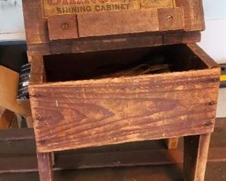 Old shoe shine box