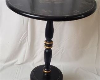 Painted black 3 leg side table