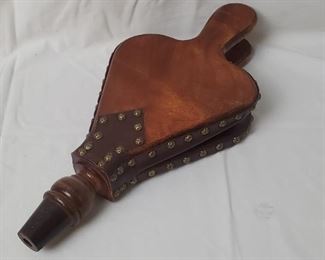 Studded wood and leather bellows 