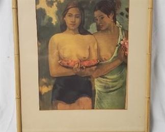 Two Tahitian Women Lithograph 1899  by Paul Gauguin
