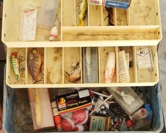 Tackle box with old lures