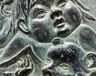 Lovely framed mid century Japanese tile.