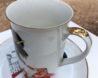 Tea for Two with, 2 Geishas with their cups too.