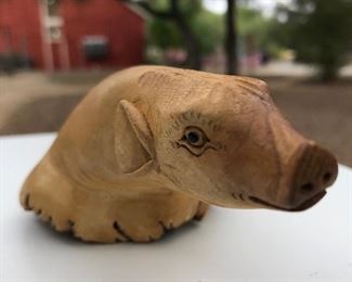 Little truffle rooting pig.