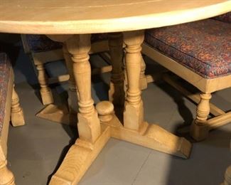 VINTAGE ROUND GAME TABLE WITH 4 CHAIRS $375
