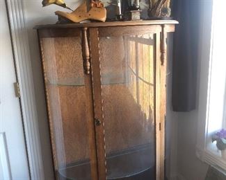 One of two Bow Front China Cabinets 