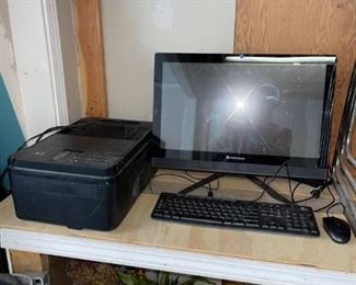 Canon Pixma MX492 printer (believe hardly used), Lenova monitor P9N0S5309144 and mouse, and Logitech keyboard (believe equipment works but not tested)