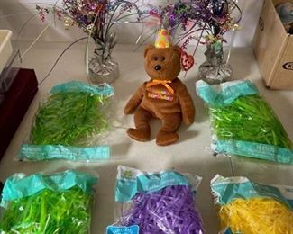 Ty birthday Beanie Baby, birthday and Easter decor