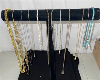 Assortment of beautiful fashion necklaces