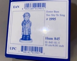 Goebel Hummel NIB Too Shy to Sing #845 TMK 8 - 4 inches tall